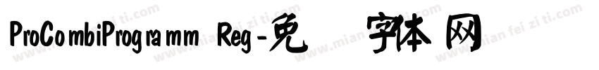 ProCombiProgramm Reg字体转换